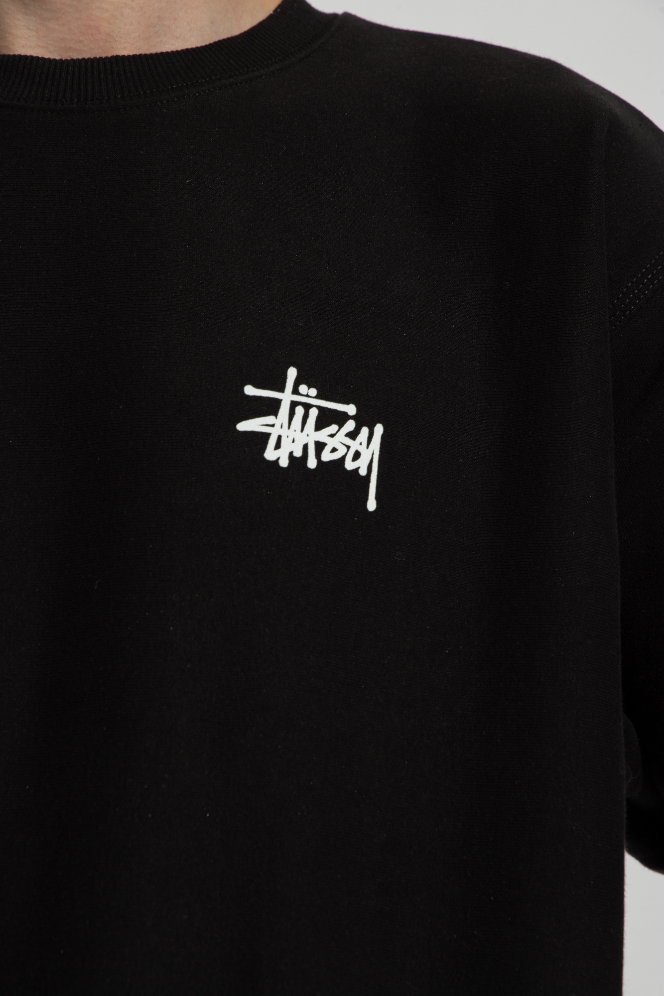 Black Sweatshirt with logo Stussy - Vitkac GB